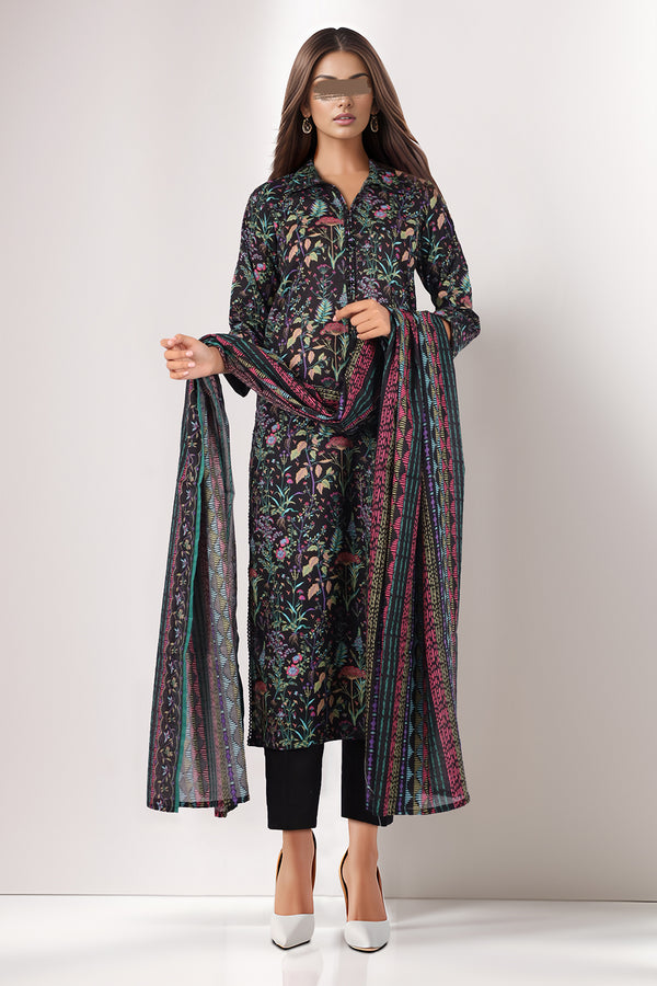 Unstitched Printed Lawn 2 Piece (Shirt/Dupatta)