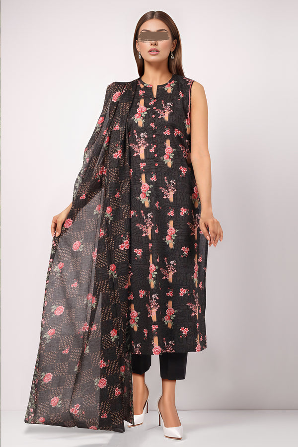 Unstitched Printed Lawn 2 Piece (Shirt/Dupatta)