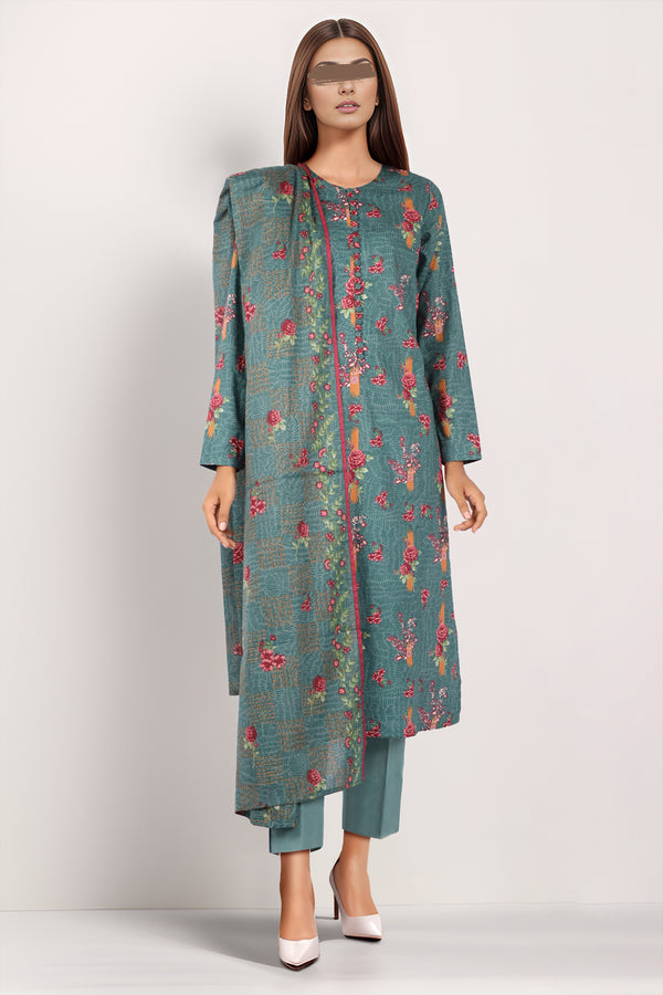 Unstitched Printed Lawn 2 Piece (Shirt/Dupatta)