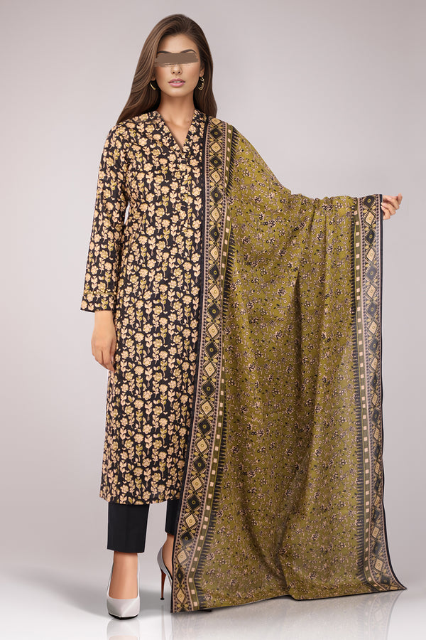 Unstitched Printed Lawn 2 Piece (Shirt/Dupatta)