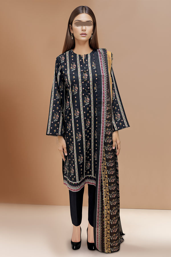 Unstitched Printed Lawn 3 Piece