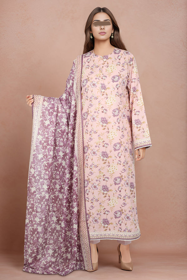 Unstitched Printed Lawn 3 Piece