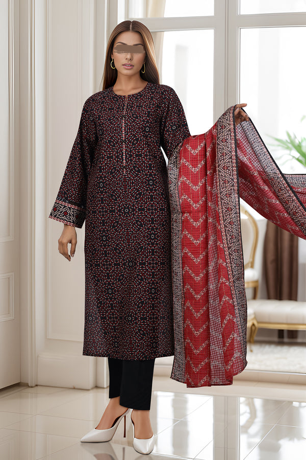 Unstitched Printed Lawn 3 Piece