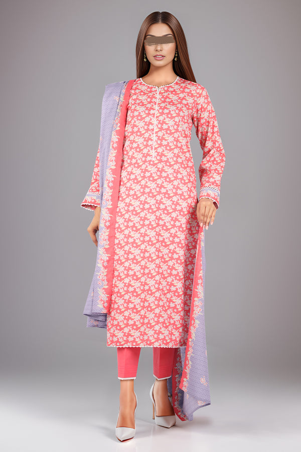 Unstitched Printed Lawn 3 Piece