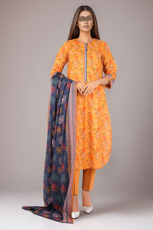 Unstitched Printed Lawn 2 Piece (Shirt/Dupatta)