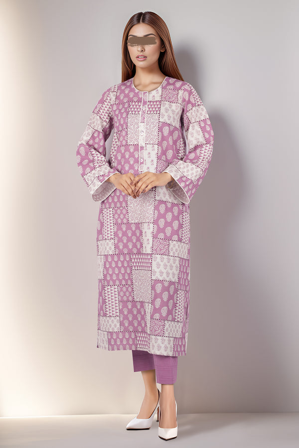 Unstitched Printed Cotton Khaddar 3 Piece