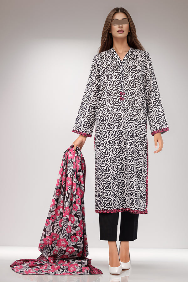 Unstitched Printed Lawn 3 Piece