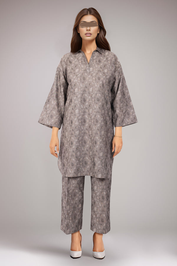 Unstitched Jacquard Cotton 2 Piece (Shirt/Trouser)