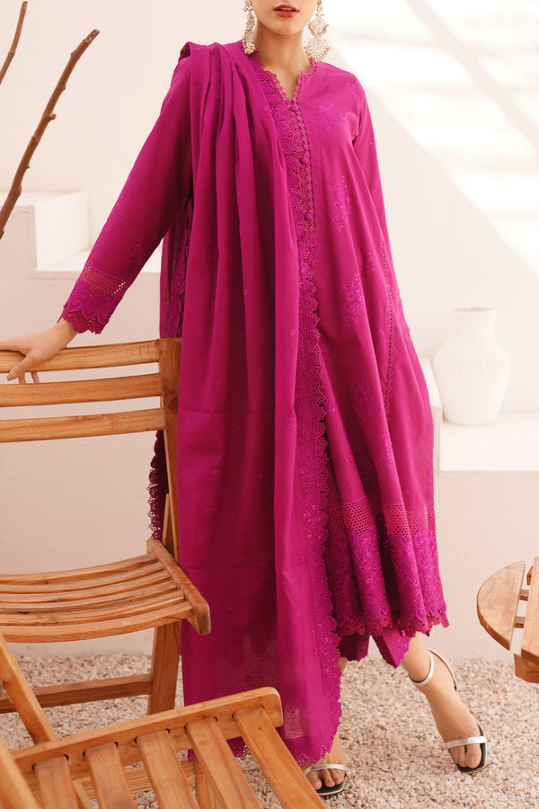 Unstitched Embroidered Cambric 3 Piece