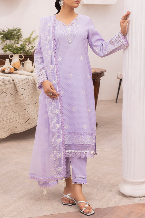 Unstitched Embroidered Self Jacquard 2 Piece (Shirt/Trouser)