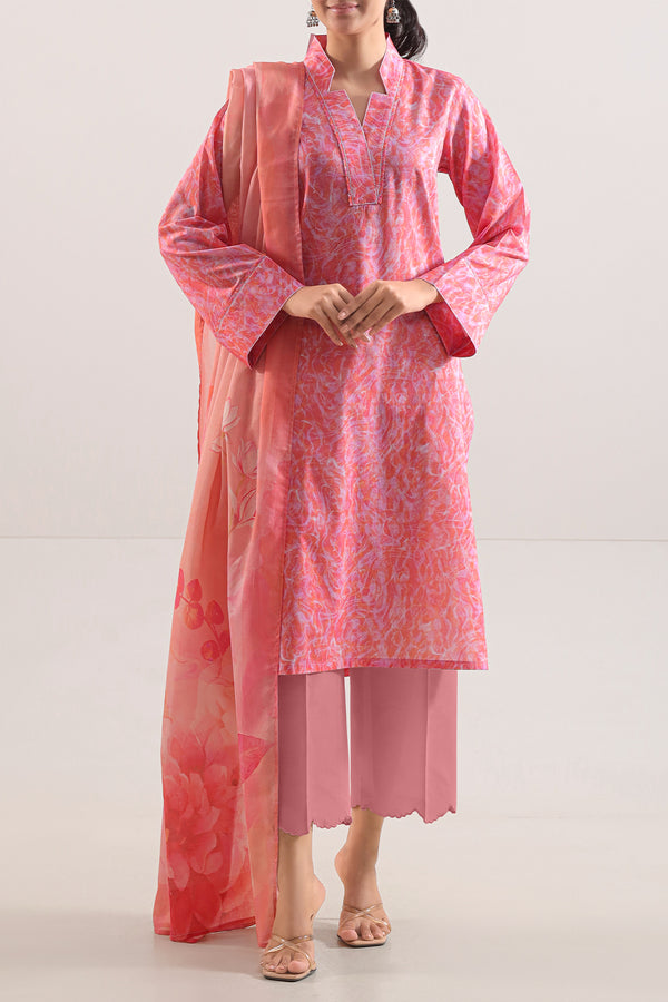 Unstitched Printed Lawn 3 Piece