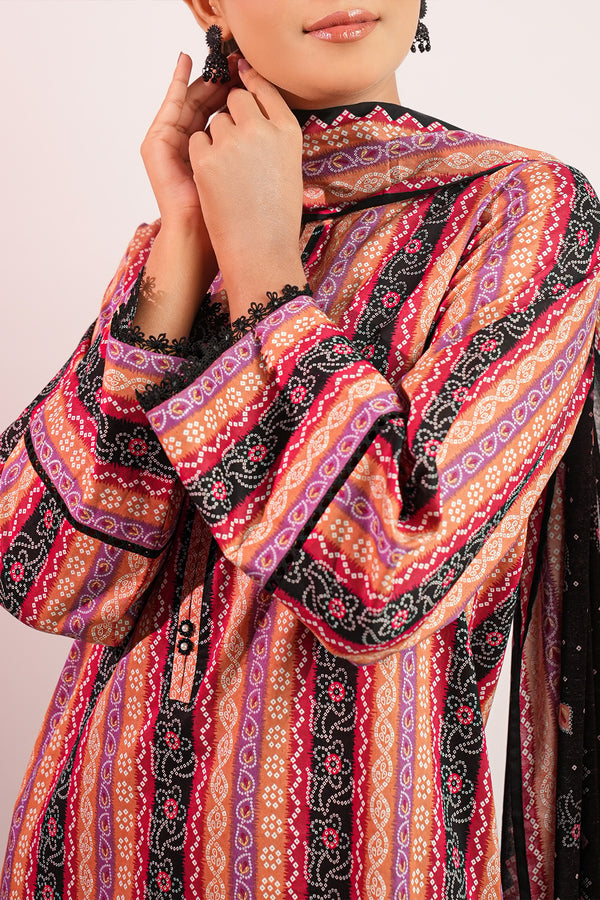 Unstitched Printed Lawn 3 Piece