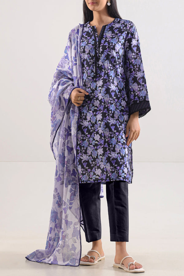 Unstitched Printed Lawn 3 Piece