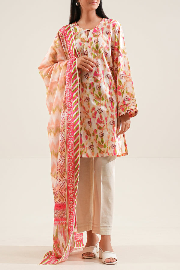 Unstitched Printed Lawn 3 Piece