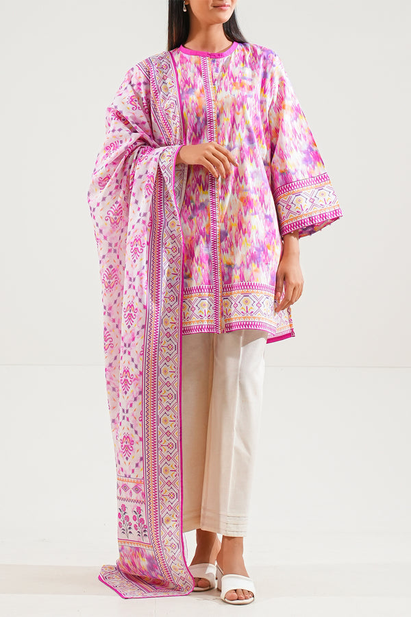 Unstitched Printed Lawn 3 Piece