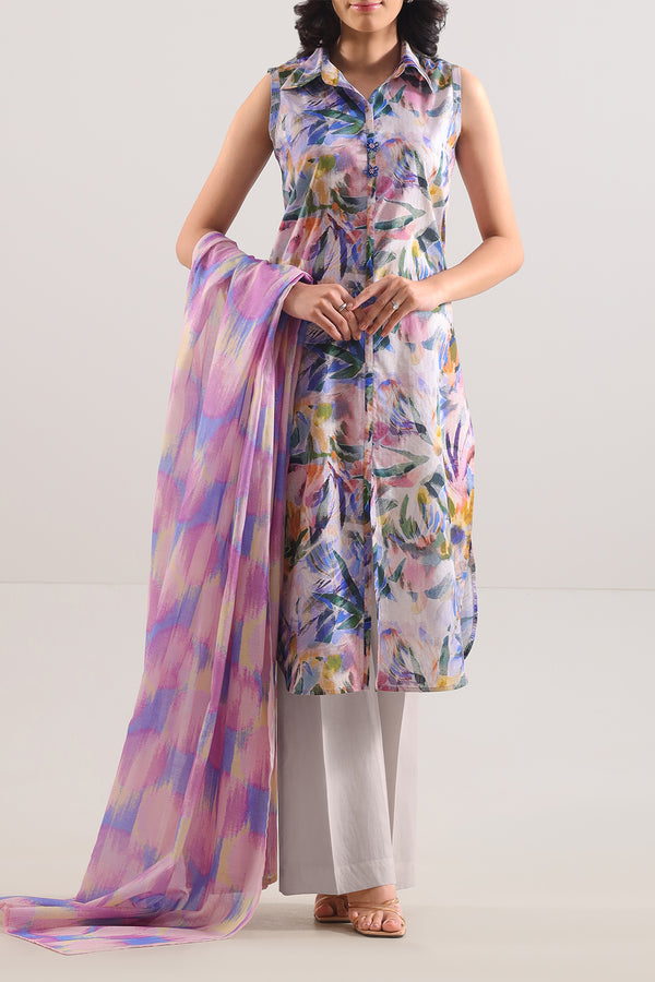 Unstitched Printed Lawn 3 Piece