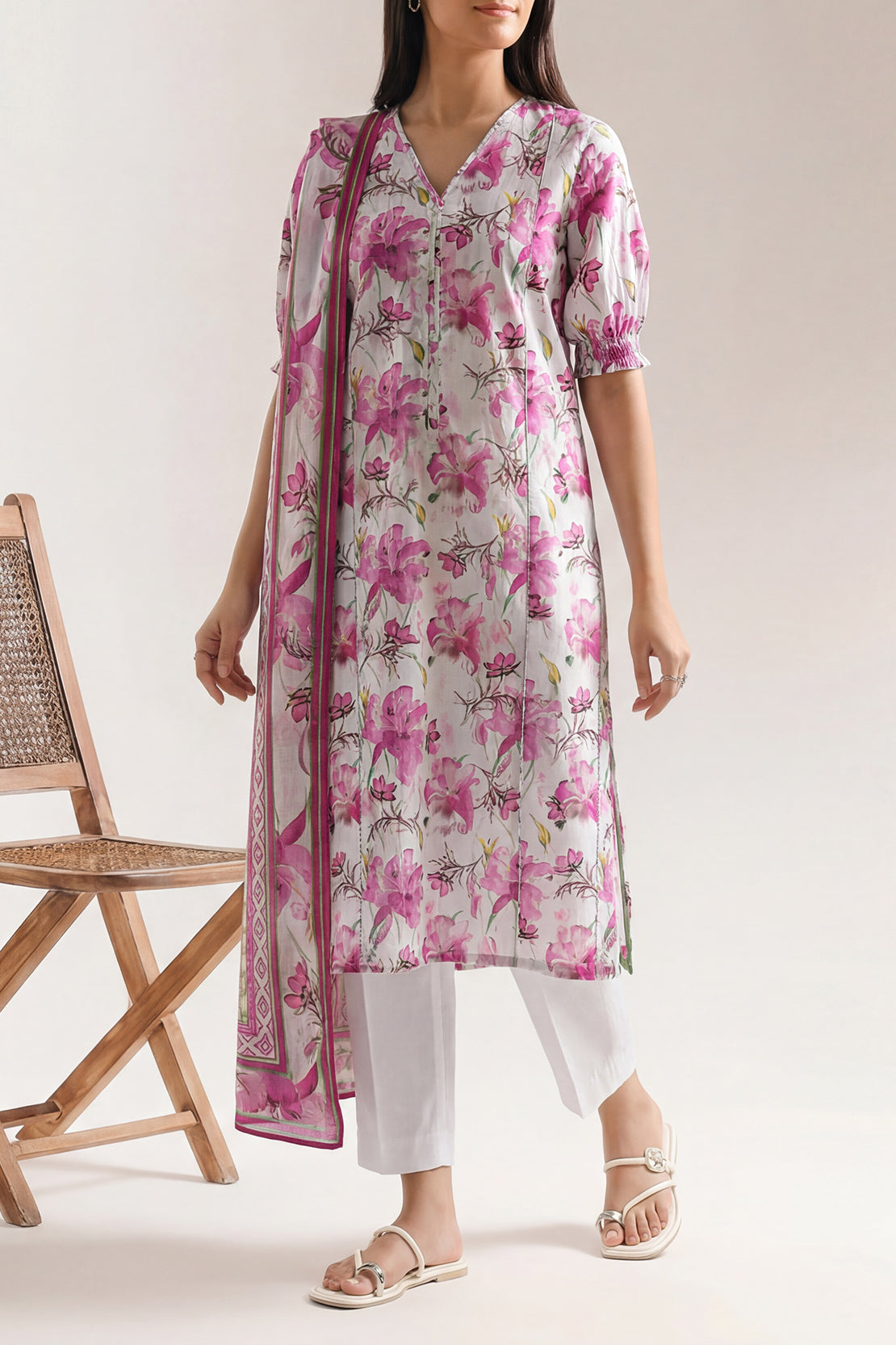 Unstitched Printed Premium Lawn 3 Piece price in Pakistan