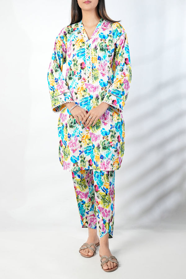 Unstitched Printed Lawn 2 Piece (Shirt/Trouser)