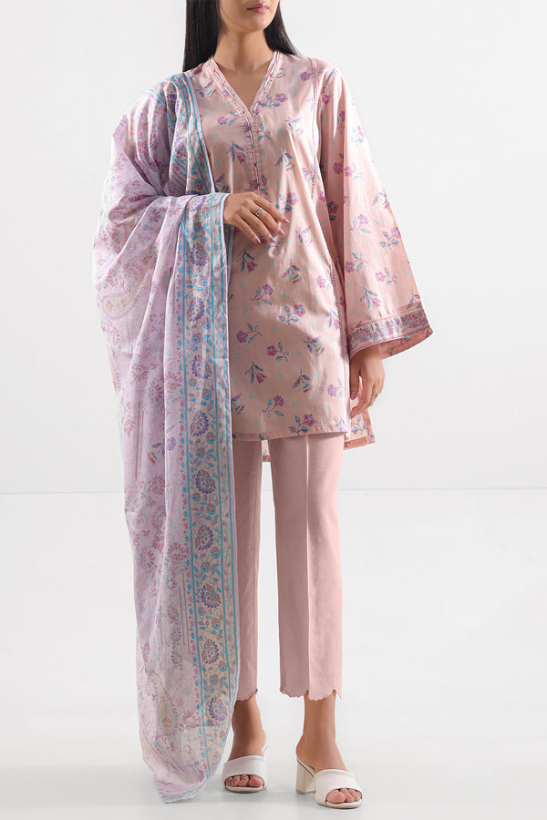 Unstitched Printed Lawn 3 Piece