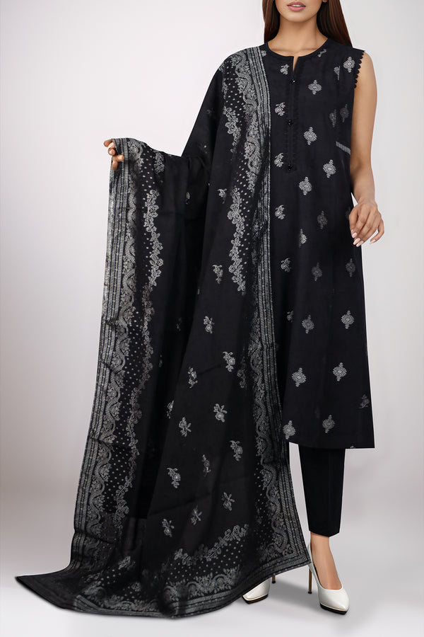 Unstitched Jacquard Cotton 3 Piece