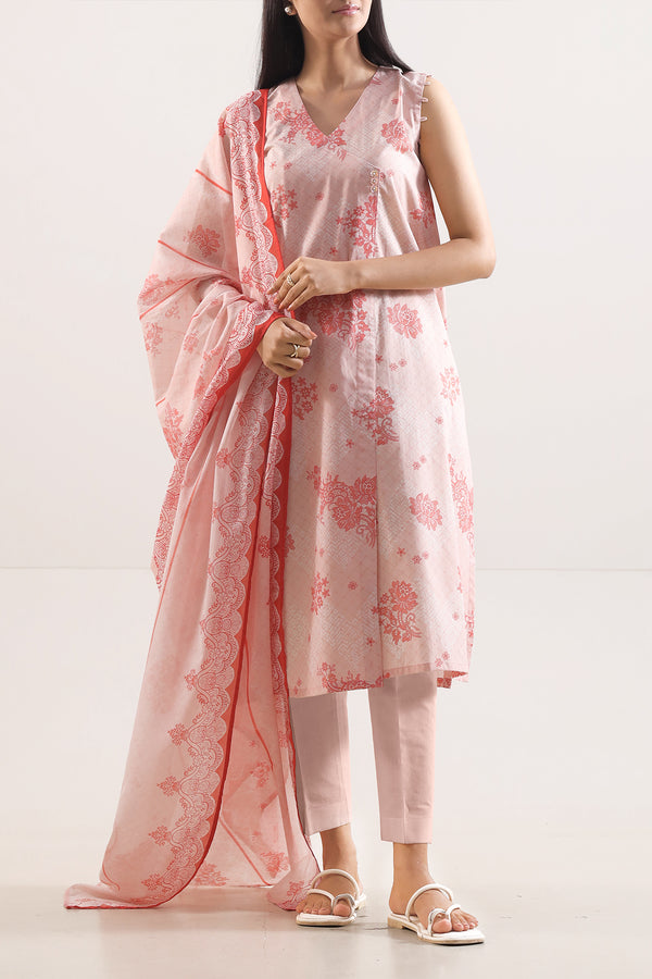 Unstitched Printed Lawn 3 Piece