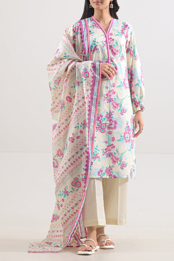 Unstitched Printed Lawn 2 Piece (Shirt/Trouser)