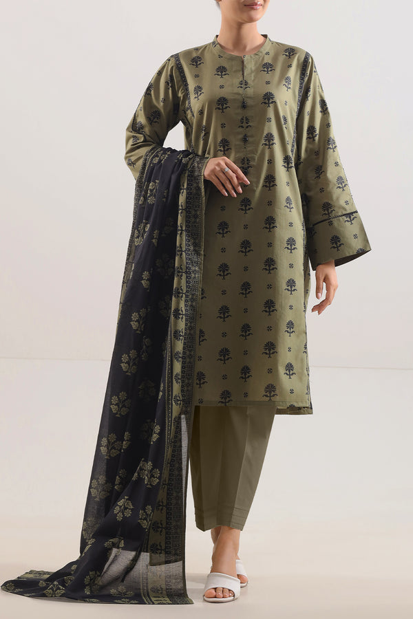 Unstitched Printed Lawn 3 Piece