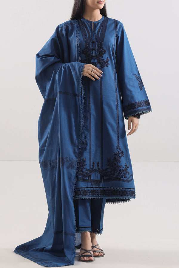 Unstitched Solid Embroidered Warm Khaddar 3 Piece