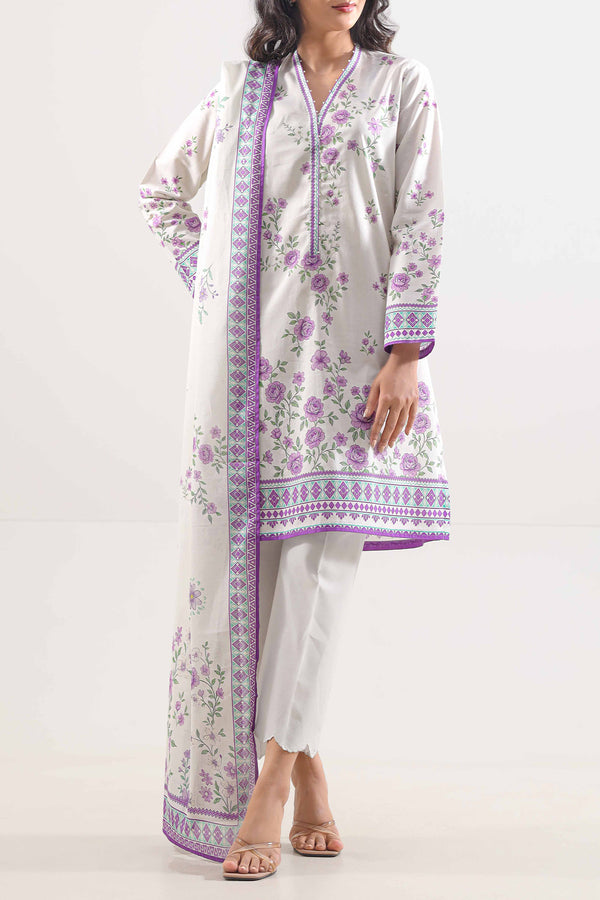 Unstitched Printed Lawn 3 Piece