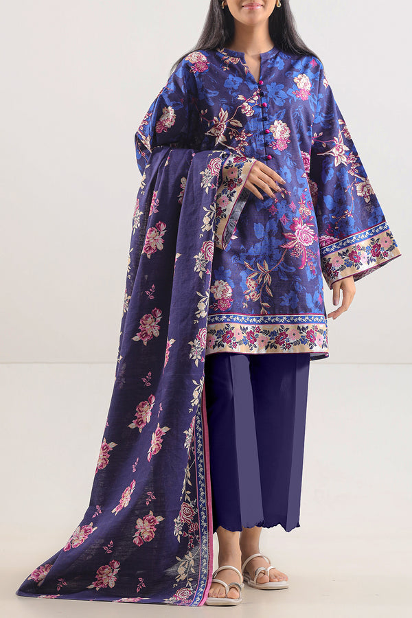 Unstitched Printed Lawn 3 Piece