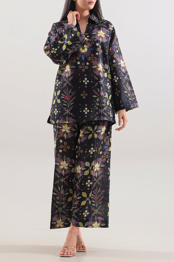 Unstitched Printed Khaddar 2 Piece (Shirt/Trouser)