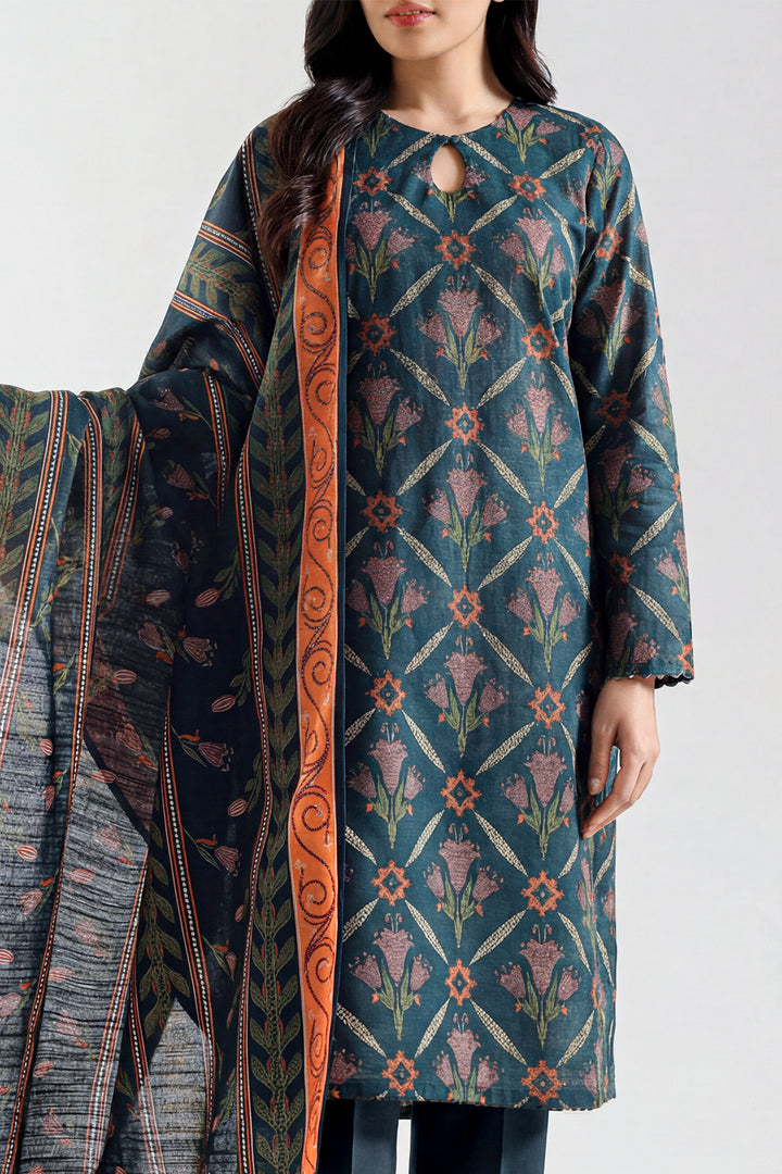 Unstitched Printed Lawn 3 Piece – SAYA