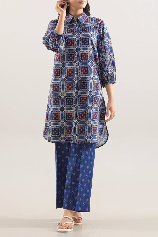 Unstitched Printed Royal Linen 2 Piece (Shirt/Trouser)