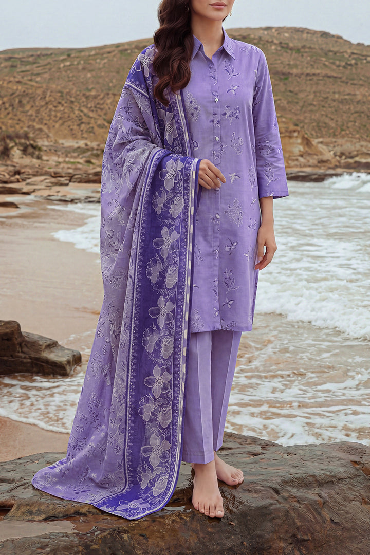 Unstitched Printed Lawn 3 Piece – SAYA