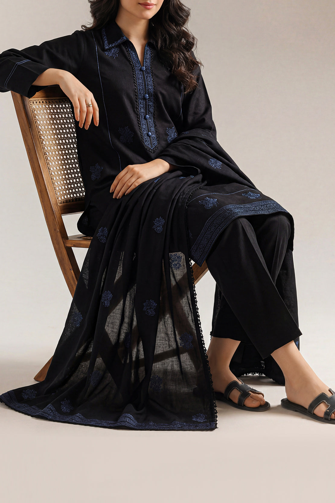 Unstitched Jacquard Cotton 3 Piece – SAYA