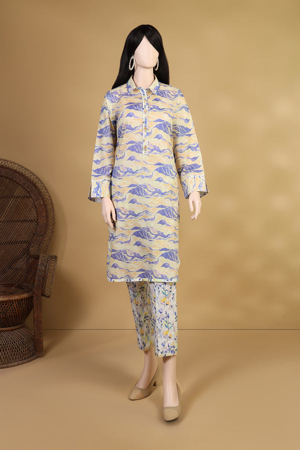 Unstitched Printed Lawn 2 Piece (Shirt/Trouser)