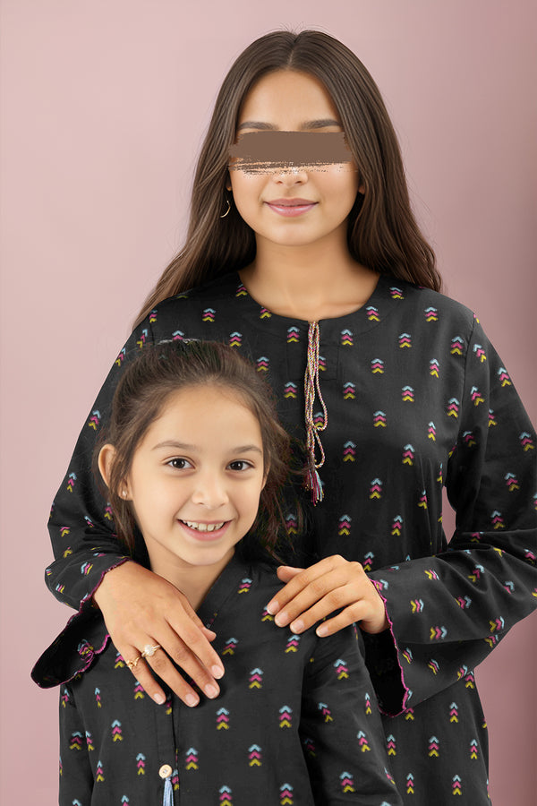 SAYA's Printed Cotton Jacquard Stitched For Mom And Daughter