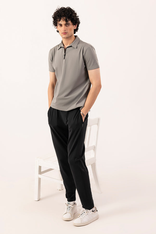 Polo Zip-Up Tee Shirt