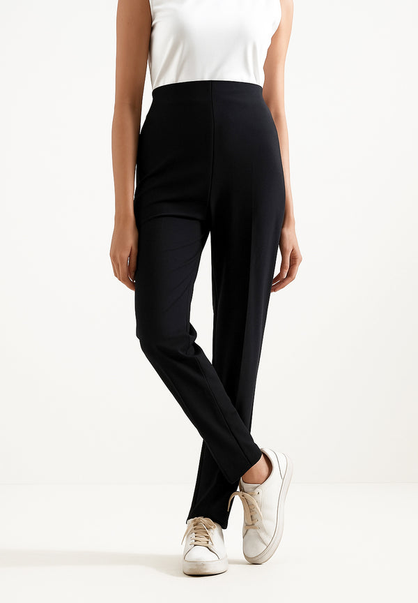 High Waist Straight Trousers