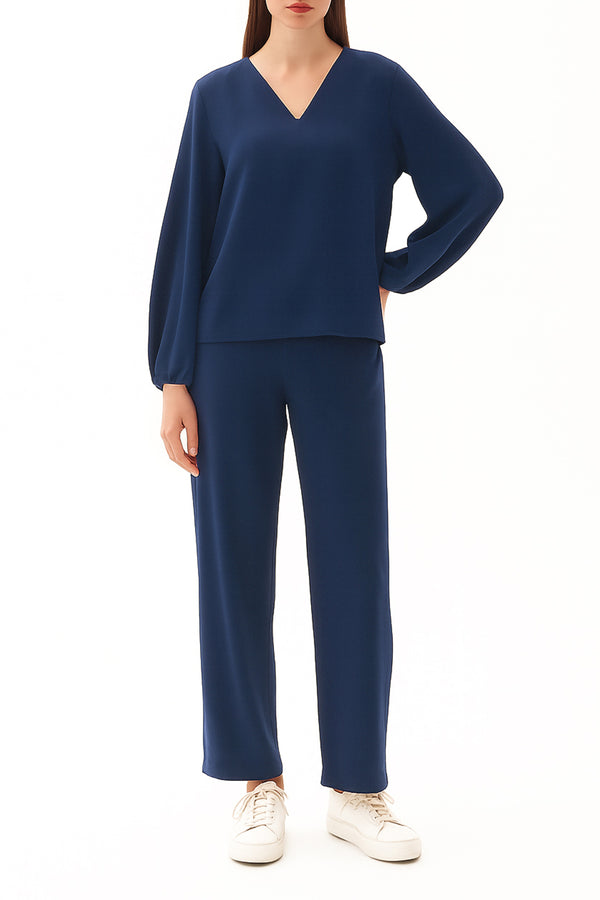 High Waist Straight Trousers