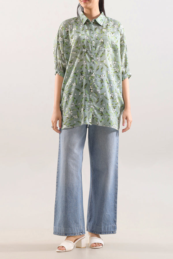 Printed Silk Touch Stitched Shirt