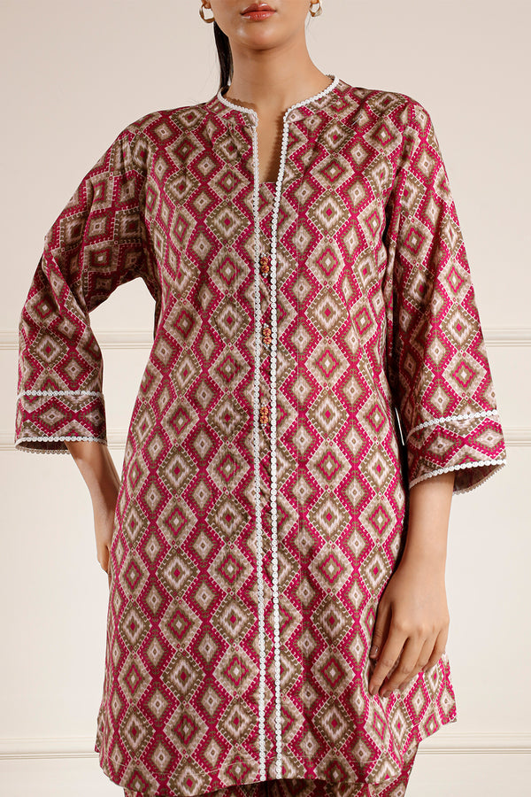 Printed Lawn Stitched 2 Piece (Shirt/Trouser)