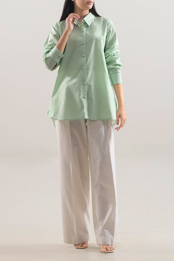 Cambric Solid Stitched Shirt