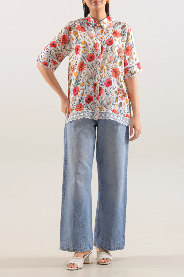 Printed Korean Lawn Stitched Shirt