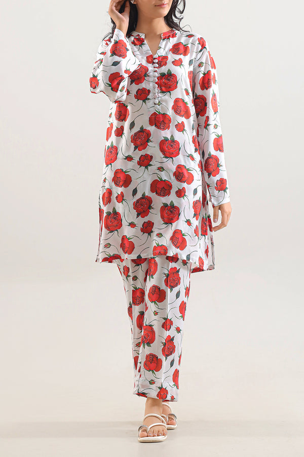 Printed Arabic Lawn Stitched 2 Piece (Shirt/Trouser)