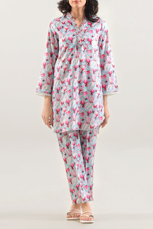 Printed Silk Touch Stitched Shirt