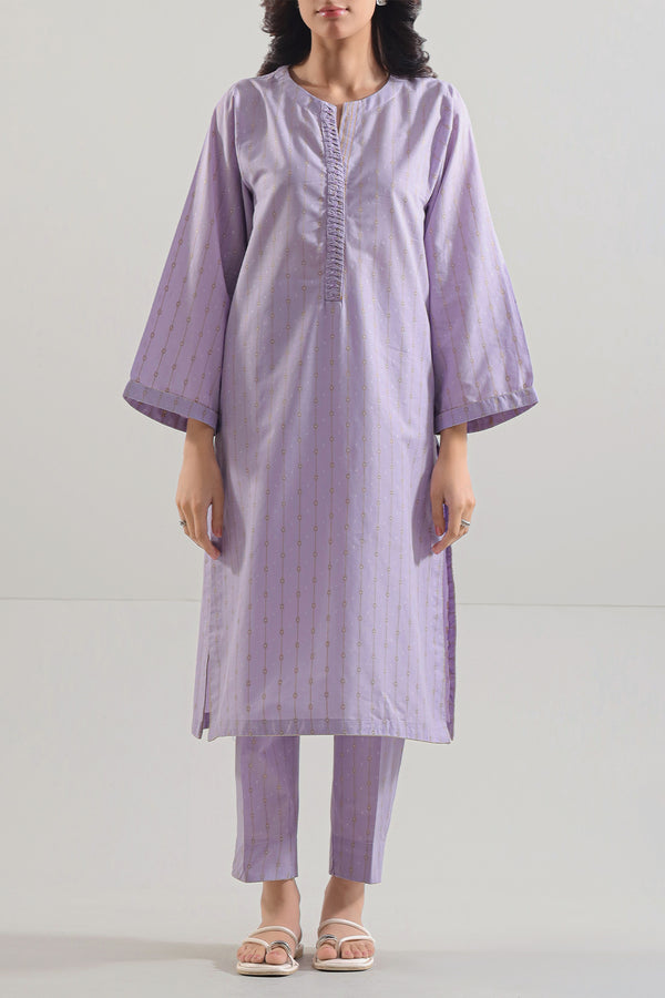 Cotton Jacquard Stitched 2 Piece (Shirt/Trouser)