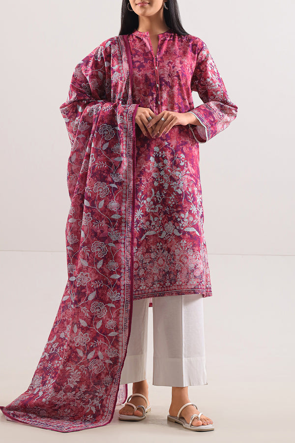 Printed Khaddar Stitched Shirt