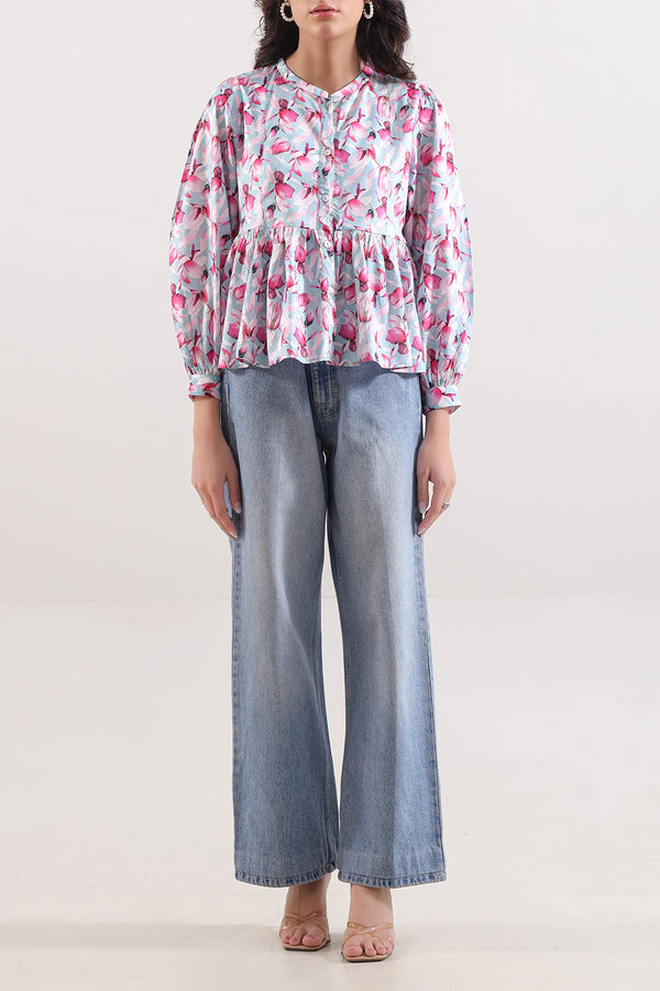 Printed Silk Touch Stitched Shirt