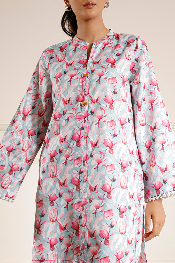 Printed Silk Touch Stitched Shirt